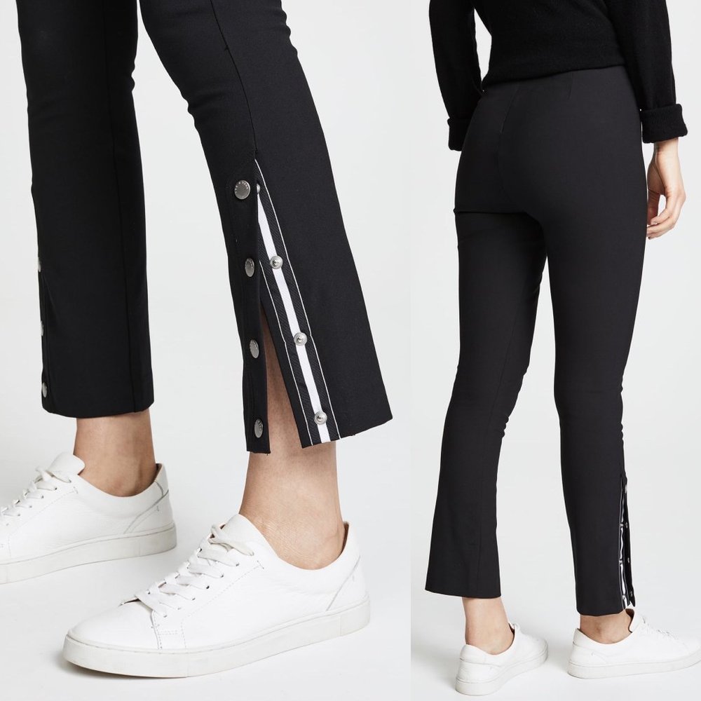 Rag & Bone Simone Snap Button Straight Black Pants - image 4